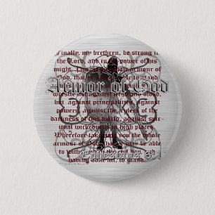 Badge Rond 5 Cm Armure de soldat de Dieu
