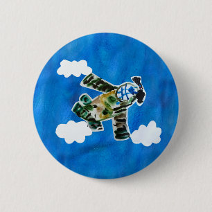 Badge Rond 5 Cm Army Jet "Art by Kids"