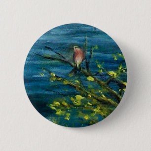 Badge Rond 5 Cm ARNO RIVER À ROVEZZANO Robin, Florence Toscane