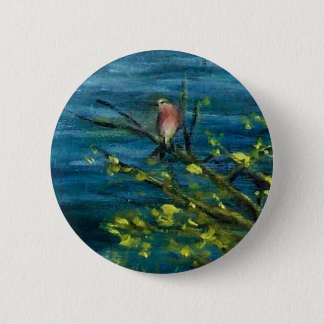 Badge Rond 5 Cm ARNO RIVER À ROVEZZANO Robin, Florence Toscane (Devant)