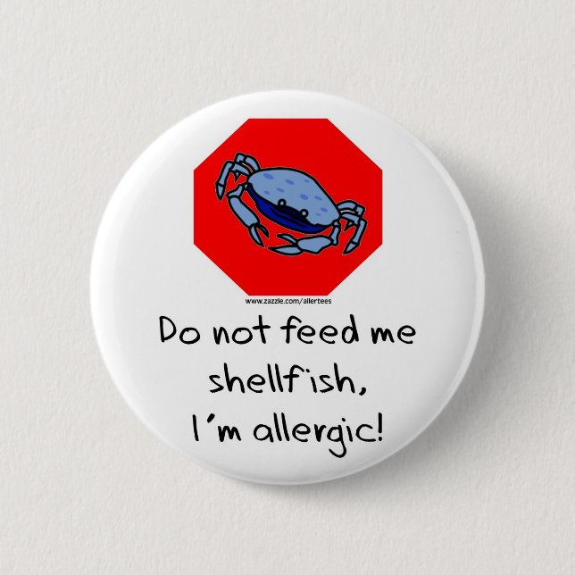 Badge Rond 5 Cm Arrêt de Shelfish (Devant)