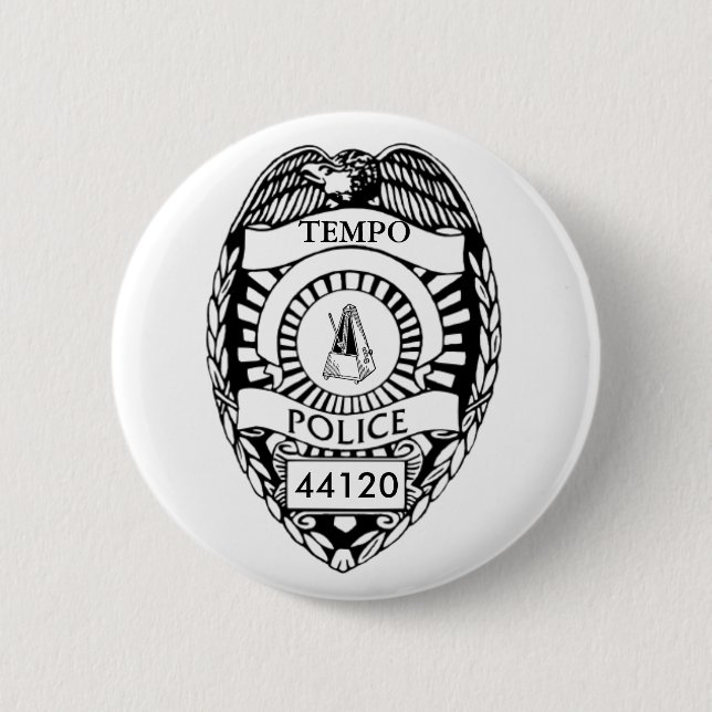 Badge Rond 5 Cm Arrêt ! Police de rythme ! (Devant)