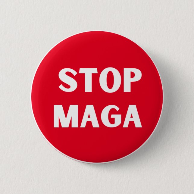 BADGE ROND 5 CM ARRÊTER LA MAGA (Devant)