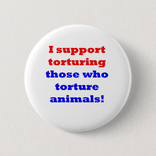 Badge Rond 5 Cm Arrêter la maltraitance animale