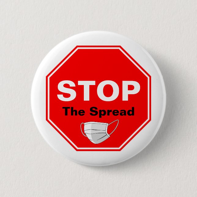 Badge Rond 5 Cm ARRÊTER LA Propagation (Devant)
