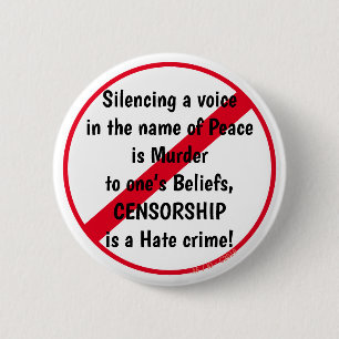 Badge Rond 5 Cm Arrêtez la censure