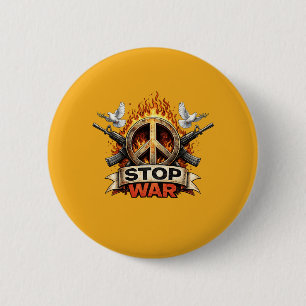 Badge Rond 5 Cm Arrêtez la guerre