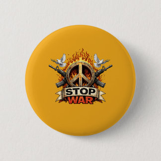 Badge Rond 5 Cm Arrêtez la guerre