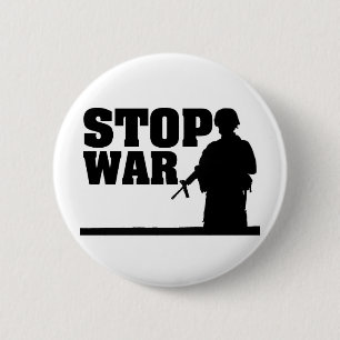Badge Rond 5 Cm Arrêtez la guerre