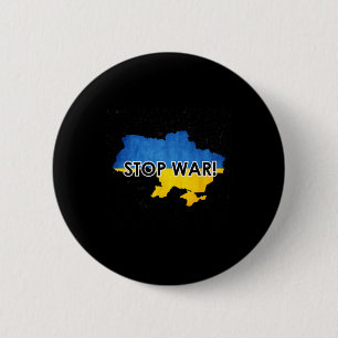 Badge Rond 5 Cm Arrêtez la guerre en Ukraine Soutenez les Ukrainie
