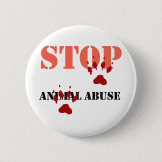 Badge Rond 5 Cm arrêtez l'abus animal