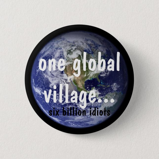 Badge Rond 5 Cm ARRÊTEZ le bouton de FARK (conception 2) (Devant)