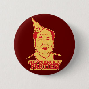 Badge Rond 5 Cm Arrêtez le bouton de partis communistes