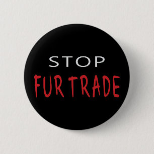 Badge Rond 5 Cm Arrêtez le commerce de fourrure
