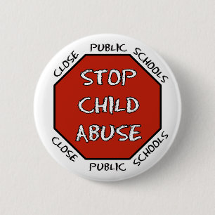 Badge Rond 5 Cm Arrêtez le mauvais traitement à enfant