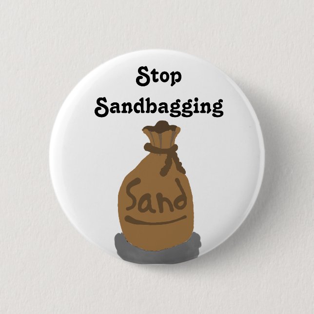 Badge Rond 5 Cm Arrêtez le Pin protecteur (Devant)