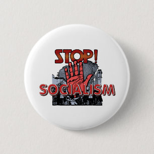 Badge Rond 5 Cm Arrêtez le socialisme