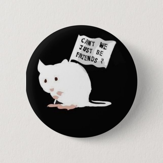 Badge Rond 5 Cm Arrêtez l'expérimentation animale (Devant)