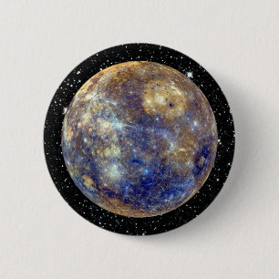 Badge Rond 5 Cm Arrière - plan d'étoile de MERCURY v.2 de PLANÈ