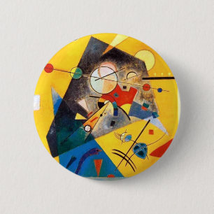 Badge Rond 5 Cm Art abstrait d'harmonie tranquille de Kandinsky