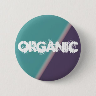Badge Rond 5 Cm Art Abstrait Turquoise violet