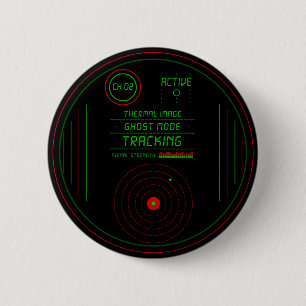 Badge Rond 5 Cm Art d'affichage de radar de suivi de fantôme paran