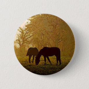 Badge Rond 5 Cm Art de bruit de chevaux