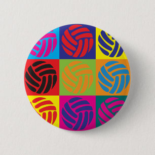 Badge Rond 5 Cm Art de bruit de volleyball