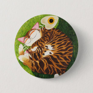 Badge Rond 5 Cm art de chat - Harmonie parfaite