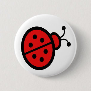 Badge Rond 5 Cm Art de coccinelle