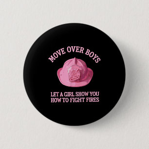 Badge Rond 5 Cm Art de pompier drôle pour femmes filles femme pomp