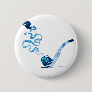 Badge Rond 5 Cm Art de tuyau fumant 2