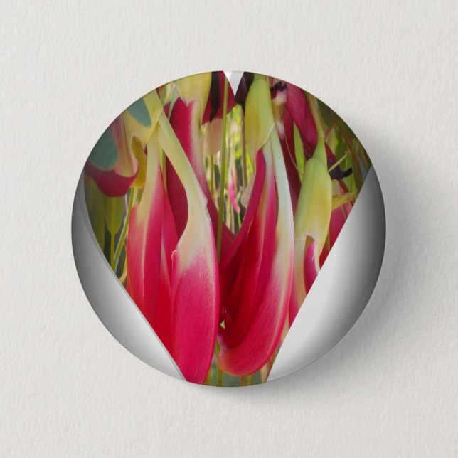 Badge Rond 5 Cm Art du coeur floral (Devant)