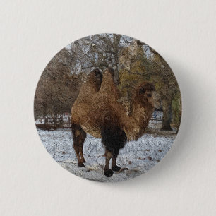 Badge Rond 5 Cm Art en chameaux vernis #8083