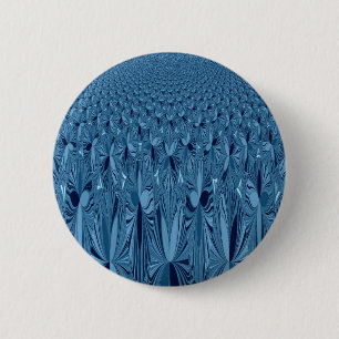 Badge Rond 5 Cm Art Kaleidoscope bleu Iridescente Extraordinaire