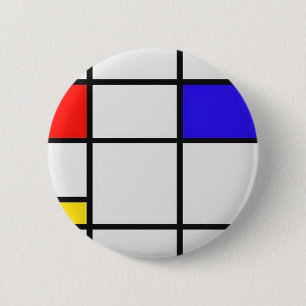 Badge Rond 5 Cm Art moderne de Piet Mondrian