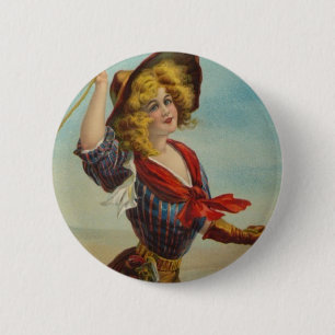 Badge Rond 5 Cm Art occidental d'illustration de cowboy de