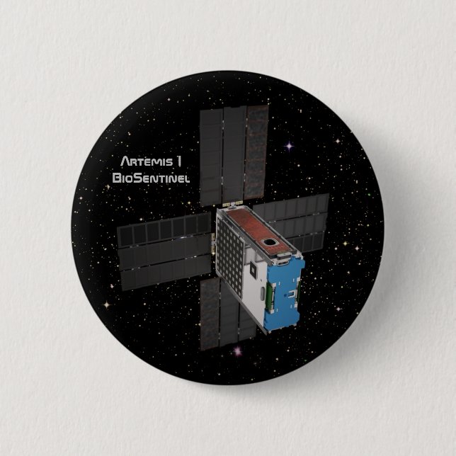 Badge Rond 5 Cm Artemis BioSentinel CubeSat (Devant)