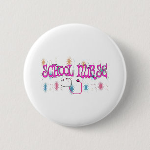 Badge Rond 5 Cm Articles uniques de cadeaux d'INFIRMIÈRE d'ÉCOLE