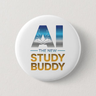 Badge Rond 5 Cm Artificial Intelligence Study Buddy Design