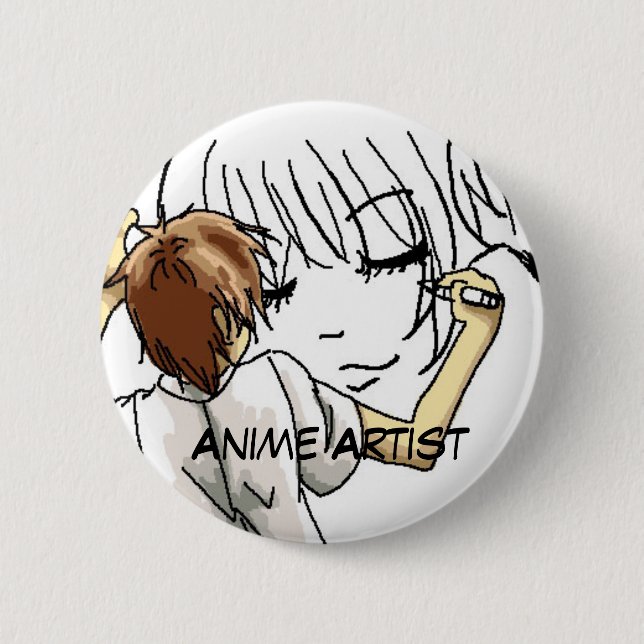 Badge Rond 5 Cm Artiste d'Anime (Devant)