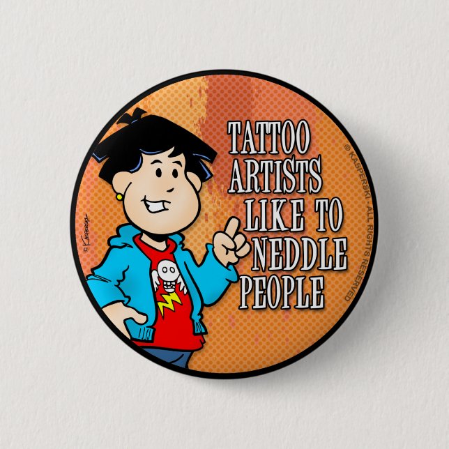 Badge Rond 5 Cm Artiste du tatouage (Devant)