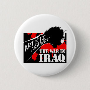 Badge Rond 5 Cm Artistes contre la guerre en Irak
