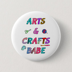 Badge Rond 5 Cm Arts et artisanat Babe