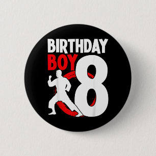 Badge Rond 5 Cm Arts Martiaux Anniversaire Karaté Taekwondo 8 Ans