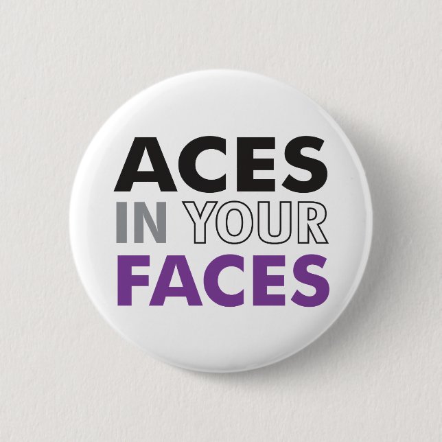 Badge Rond 5 Cm As dans votre bouton de visages (Devant)