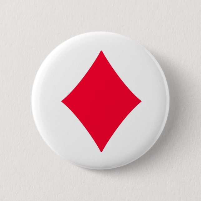Badge Rond 5 Cm As de bouton de diamants (Devant)