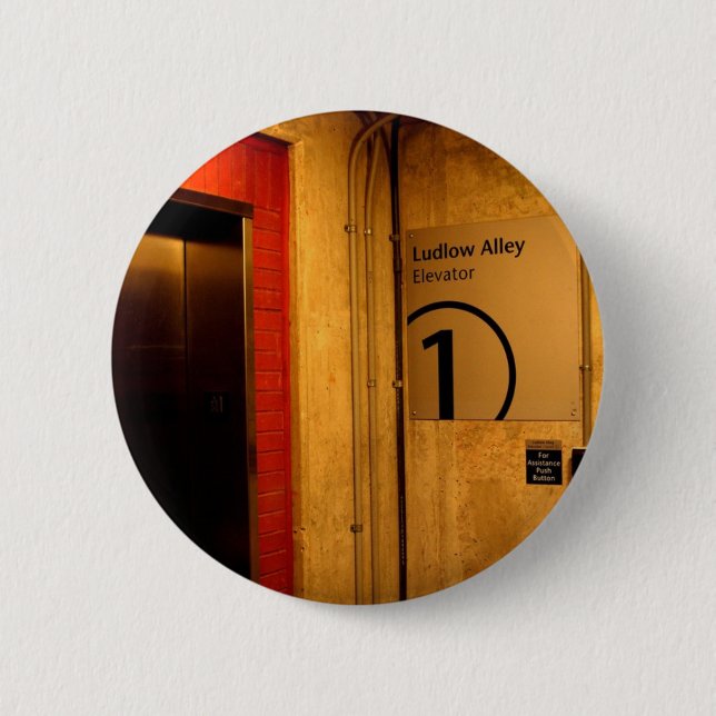 Badge Rond 5 Cm Ascenseur (Devant)