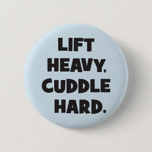 Badge Rond 5 Cm Ascenseur Lourd, Croustillant Dur - Entraînement D