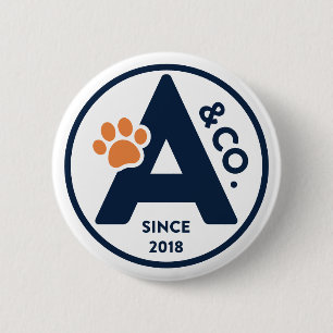 Badge Rond 5 Cm Ashton & Co. K9 Academy 2c Aco Dark